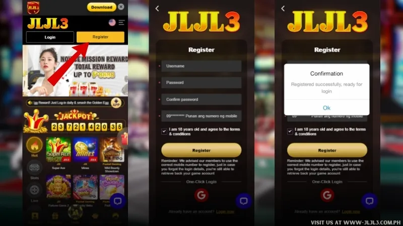 JLJL3 Register Form